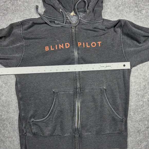Blind Pilot Hoodie Women S Gray Faded - Picture 4 of 7